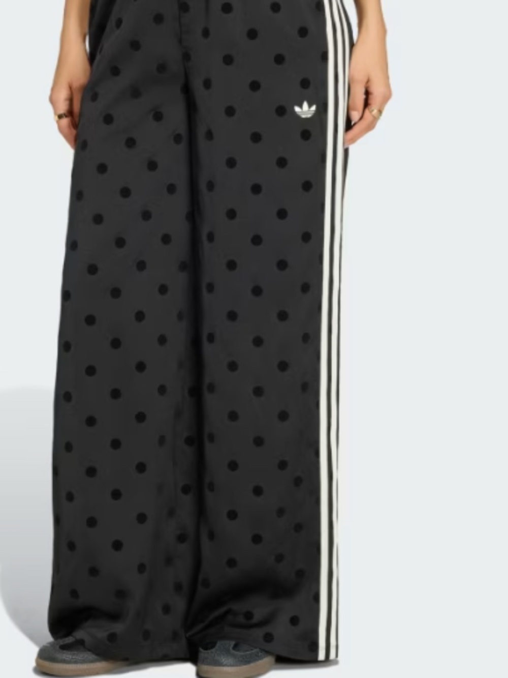 NWT SOLD OUT SATIN POLKA DOTS WIDE LEG PANT-M